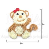 aplique croche bordado macaco